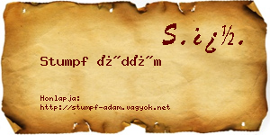 Stumpf Ádám névjegykártya